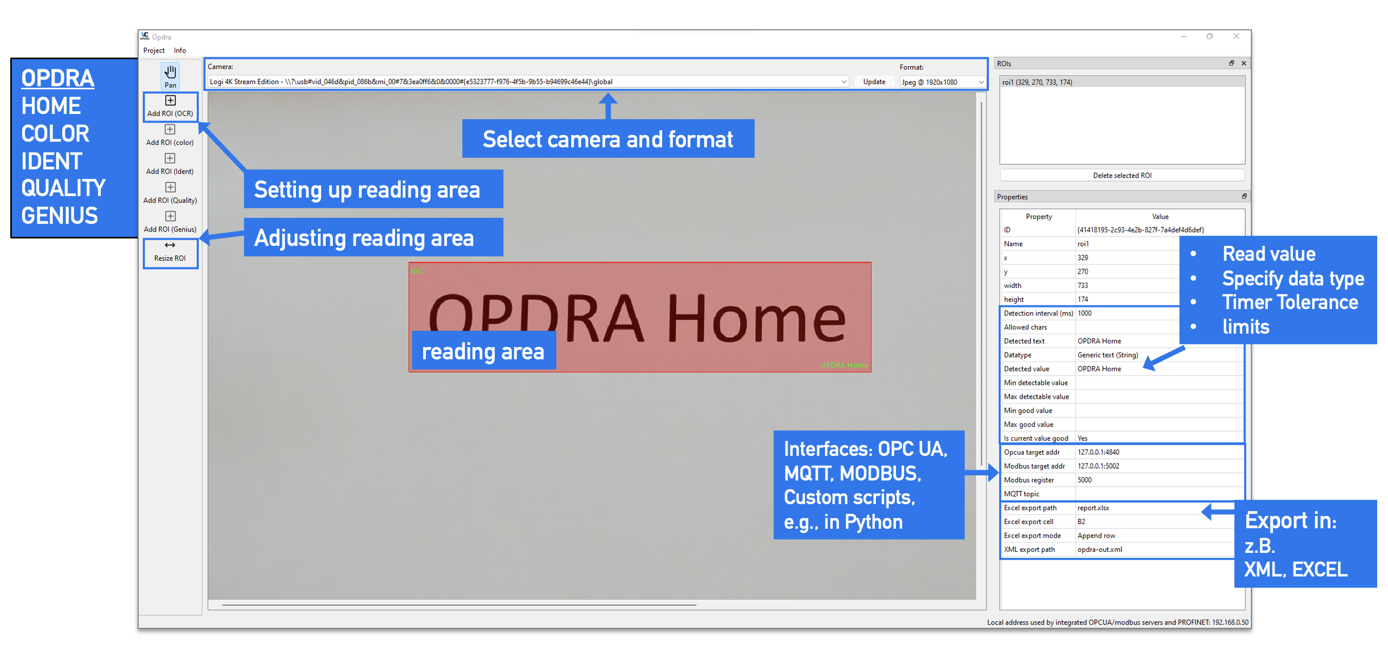 OPDRA User Interface
